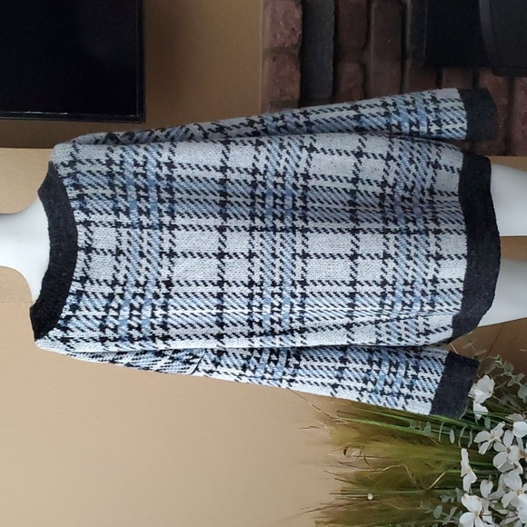 JOSEPH A. Plaid V-Neck Long Sleeve Oversized Sweater SIZE: M - Picture 5 of 9